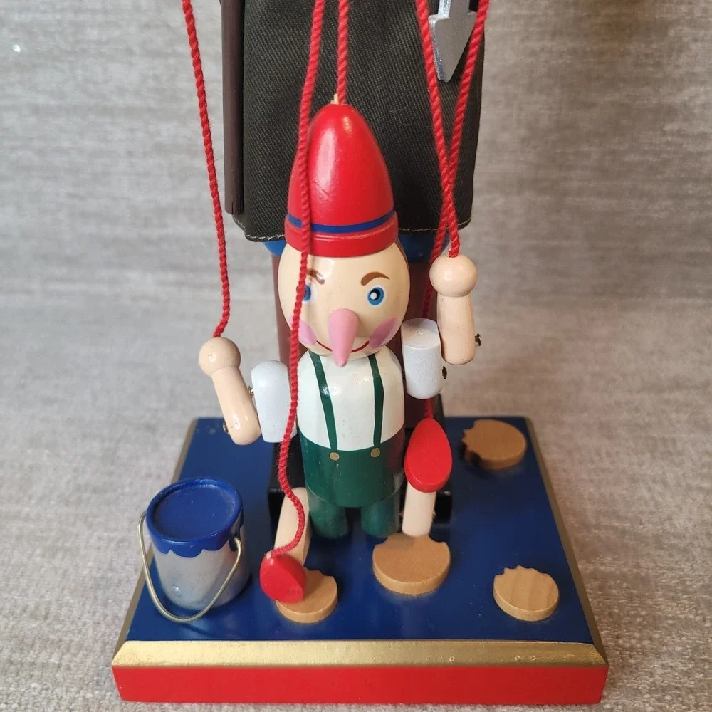 Vintage Geppetto Pinocchio Wooden Nutcracker Puppet 14